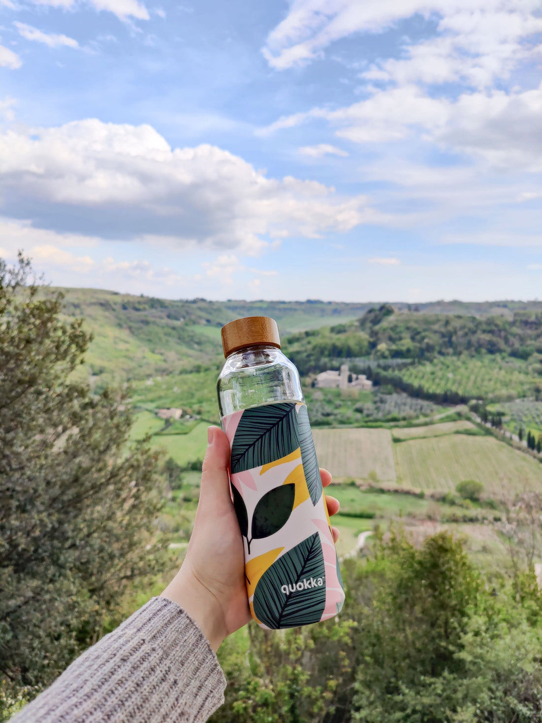 Lasista valmistettu Quokka-juomapullo